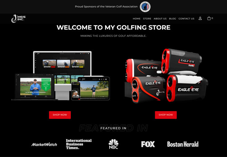 My Golfing Store Frontend Technology